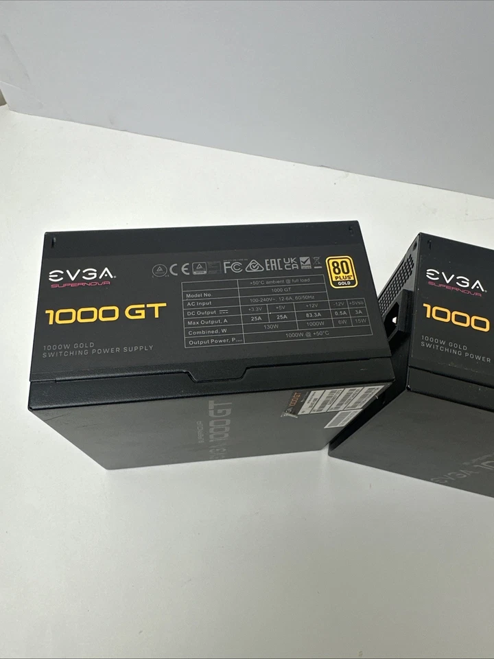 EVGA SuperNOVA 1000 GT 1000W Gold Power Supply (220-GT-1000) - Image 3 of 4