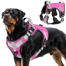 Heavy Duty Tactical Dog Harness for Large Dogs, No Pull Adjustable Pet Harnes...