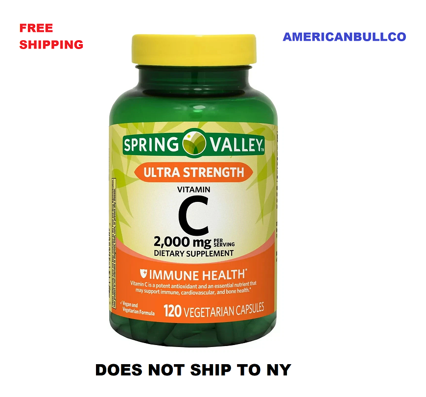 Spring Valley Vitamin C Ultra Strength 2000mg 120 Ct Vegetarian