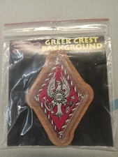 Pi Beta Phi 4"x3" Solid Oak & Walnut Crest Double Raised