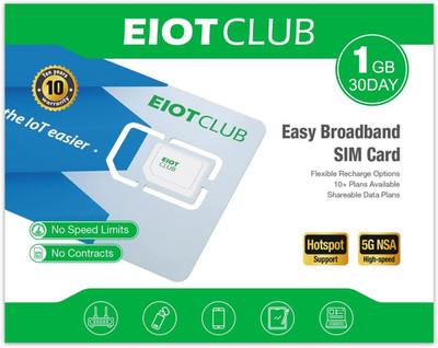 EIOTCLUB Data Only SIM Card - Ideal for Mobile Wifi Hotspots, Routers,USB Sticks
