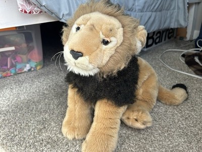 DAMAGED Save Our Space SOS Lion Plush 24 Inch Rare Vintage Plush Stuffed Animal