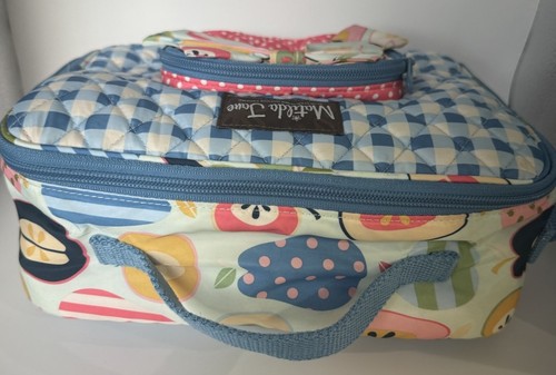 Matilda Jane Lunchbox Reißverschluss & Taschen Gingham Cottagecore Stoff weiche Schleife Vorschule - Bild 5 von 13