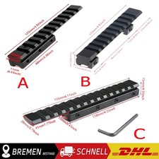Schwalbenschwanz Picatinny Rail Adapter 11mm Umbau auf 20mm Schiene schwarz