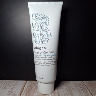 New Briogeo Scalp Revival Charcoal + Tea Tree Cooling Scalp Mask 6oz SEALED