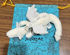 BEST Jellycat Inspired White Dragon Plush Bag Charm Keychain Soft Toy Gift NWT