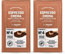 by Amazon Espresso Crema Ground Coffee 500g (2 x 250g) Rainforest Alliance Certi 22.24 per kilo