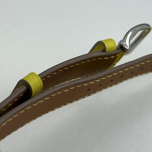 Hermes Yellow Lime Leather Apple Watch Band Strap Veau Swift Unisex 38 40 41 mm - 第 12/14 張圖片