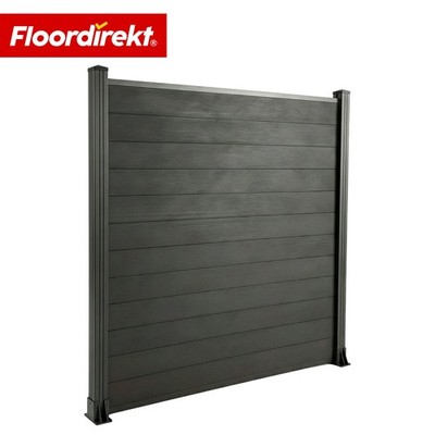 Floordirekt WPC Sichtschutzzaun Ponza 180x180 cm schwarz moderner Gartenzaun