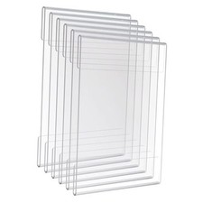 8.5x11 Clear Acrylic Plexi Sign Holders with Double Sided 6-Pack Acrylic