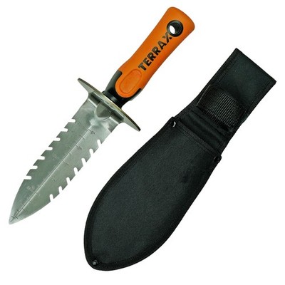 TerraX Heavy Duty Hand Digger Shovel w/ Belt Sheath Metal