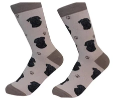 Pug Socks Unisex Black