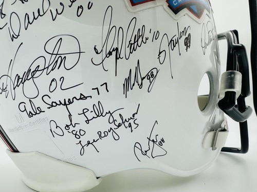 JIM BROWN DAN MARINO JOE MONTANA JERRY RICE SIGNED HALL OF FAME FULL SIZE HELMET - Picture 5 of 8