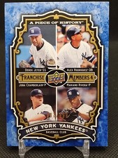 2009 Upper Deck Yankees FM-JRCR Jeter Rodriguez Chamberlain Rivera /999 Blue