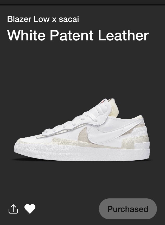 sacai x Nike Blazer Low 白27.5 Mens Nike x Sacai Blazer Low White/White Sail New In Box Size M