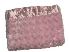 Pink Minky Soft Swirls Satin Edge Baby Blanket Blankets  Beyond