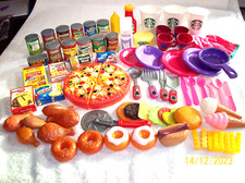 82 PC PLAY FOOD - LITTLE TIKES STEP 2 KITCHEN CANS STARBUCKS PIZZA HAMBURGER