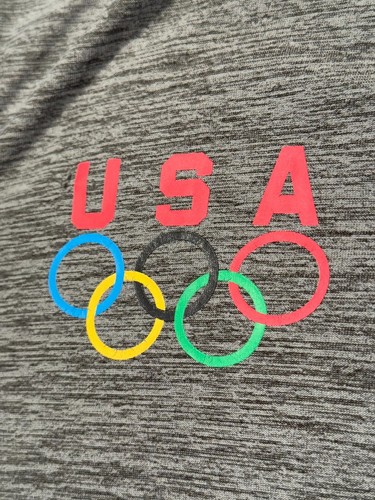 USA Olympic Team Gray Women's Quarter Zip - Tokyo Japan Games Sleeve Text XL - Picture 4 of 6