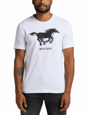 Mustang T-Shirts in verschiedenen Größen S-6XL und Farben Blau Rot Grün Schwarz