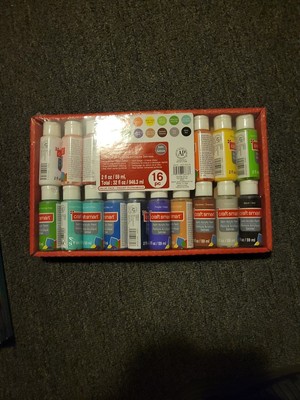 Craft Smart 16 pc Statin Acrylic Paint Set School Crafting Multicolor
