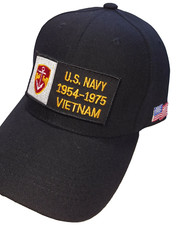 U.S. NAVY VIETNAM VETERAN 1954-1975 Military Ball Cap - BLACK