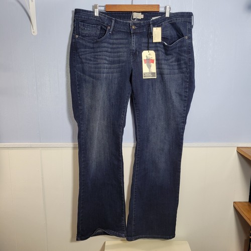 Levi's San Francisco 22W Dark Wash Denim Blue Bold Curve Bootcut Jeans - Picture 2 of 12