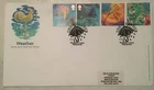 GB QEII 2001 Weather RM FDC Manchester Weather Centre SHS Typed Sticker Cat £30+