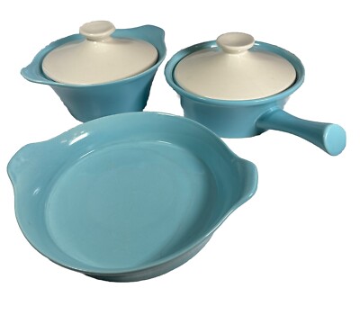 Pastel Blue Oven Proof Vintage Casserole Dish Set Of Made in