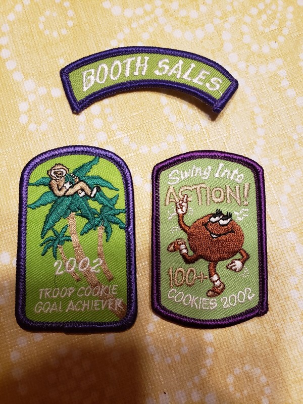 Girl Scout Cookie Sale Patches 2002