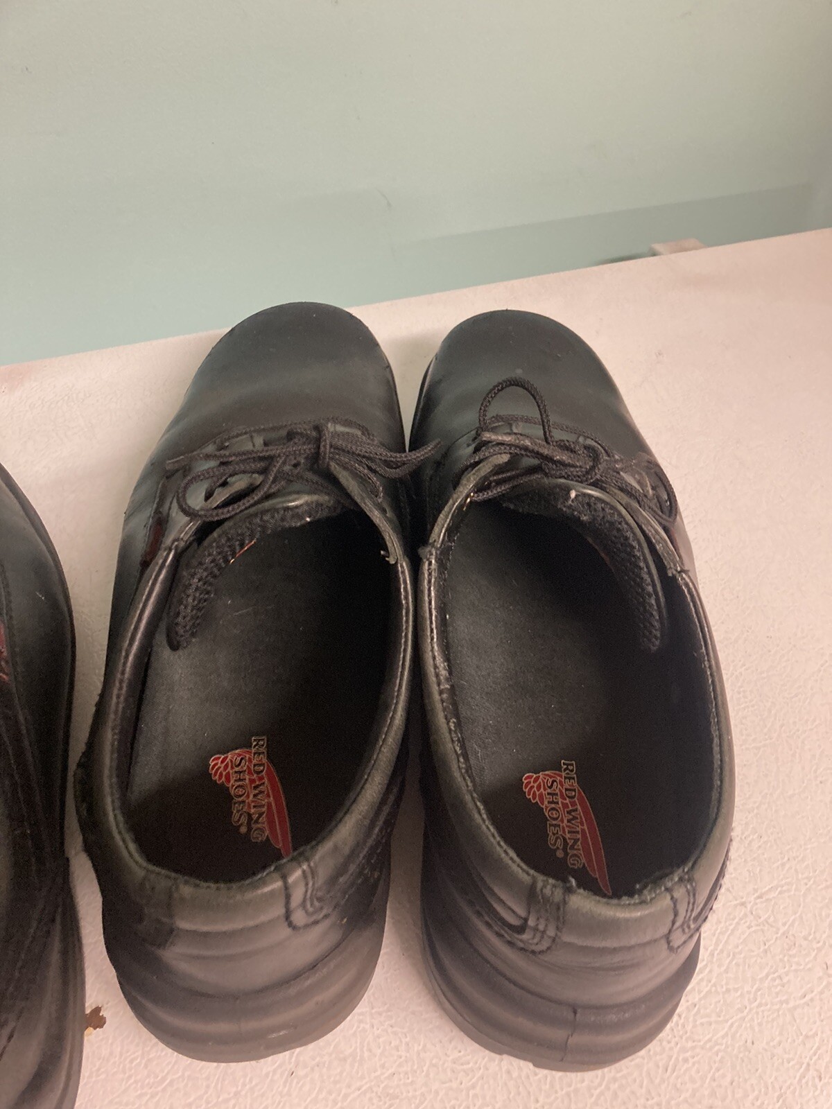 Redwing 6633 Black Leather Safety Toe Men's Work Shoes Size 14 EE King