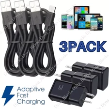 Adapter Fast Charger Type C With Phone Charging Cable For Samsung Galaxy Android