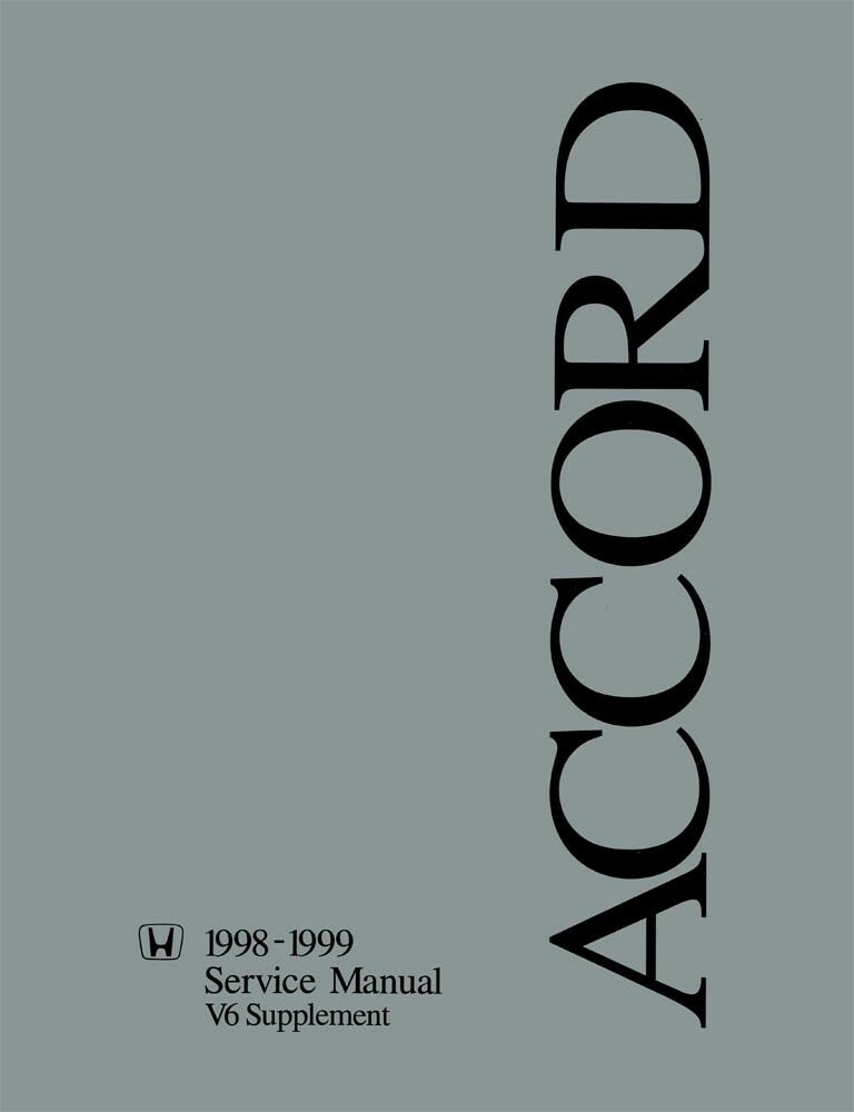 1998-1999 Honda Accord V6 Engine Factory Shop Service Manual | eBay