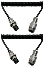 2 Lot Workman EX4 CB/HAM Radio Microphone 4 Foot Extension Cord Pre-Wired 4-Pin