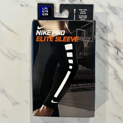 NEW Nike Pro Elite Sleeve Size Large / XL Black White Basketball Compression