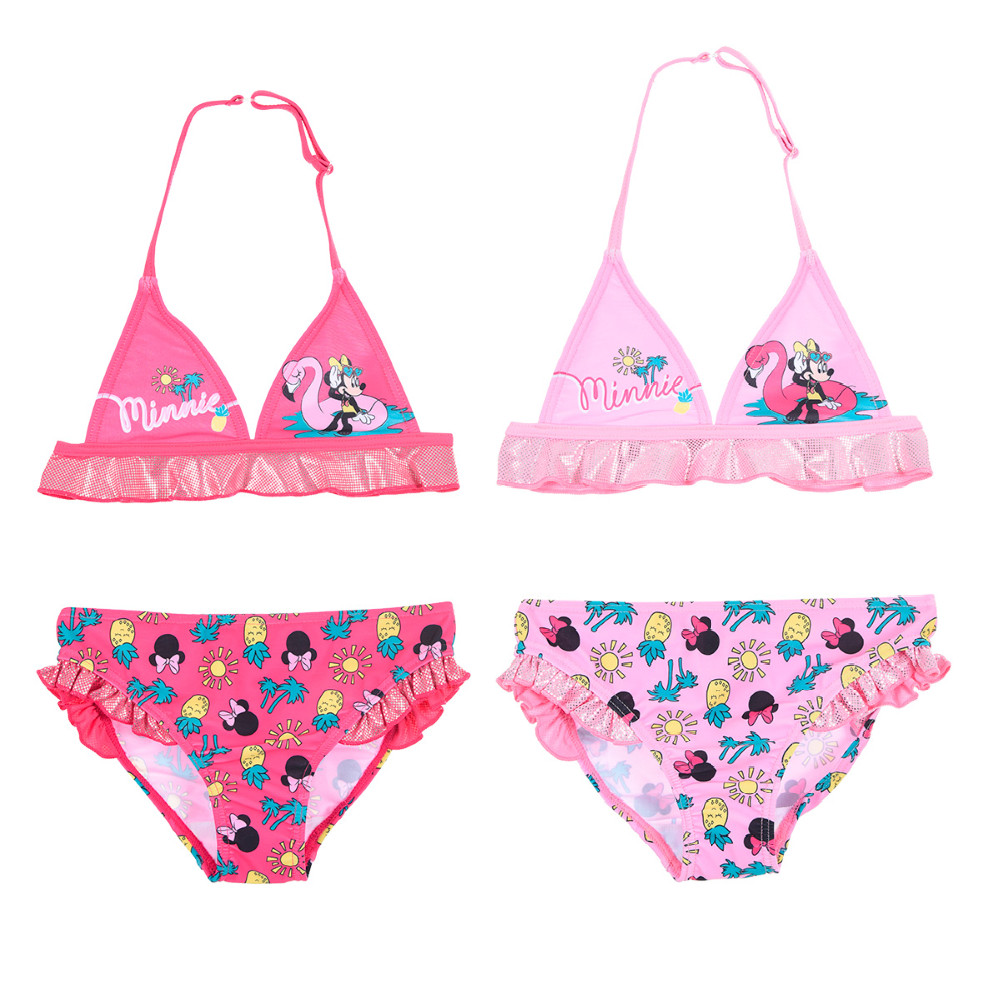 Disfraz De Minnie De Disney 2 Piezas Bikini Flamenco Playa Piscina 3-8 Años