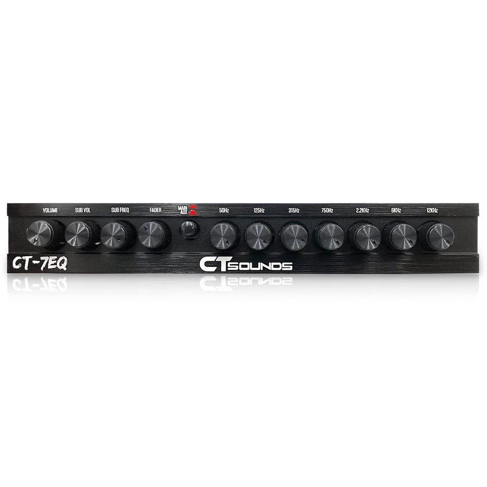 Ecualizador paramétrico de audio para automóvil CT Sounds CT-7EQ 7 bandas 1/2 din con entrada AUX Foto 3 de 3