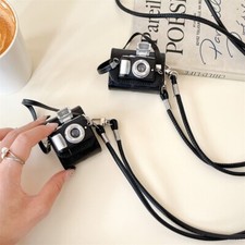 High Grade Retro Camera Design Earphone Case with Lanyard fits Apple AirPods 1/2