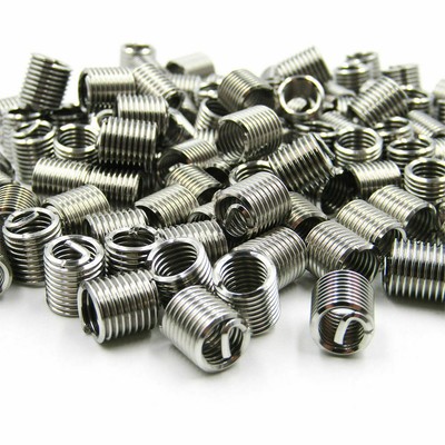 10pk Fine Thread M18 x 1.5 1D Insert Length Wire Thread Insert 304SS