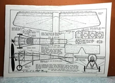 MORANE-SAULNIER RACER BALSA FREE FLIGHT MODEL AIRPLANE PLANS 13" WINGSPAN