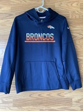 NIKE Hoodie Broncos NFL Youth Large Therma-Fit On Field Apparel.      1 