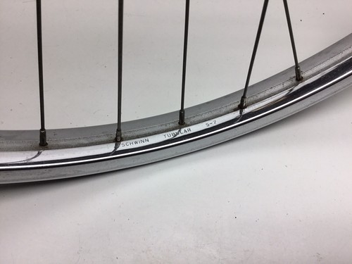 Vintage Schwinn 26” 1 3/4” S7 Chrome Bicycle Wheels Rims NICE - Picture 10 of 12
