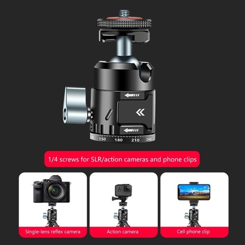 Aluminum Tripod Mount Head with 1/4inch Screw for Easy Attachment to Tripods - Zdjęcie 2 z 8