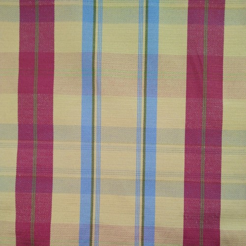 Fabric Upholstery Drapery Plaid Sheen Gold Blue Wine Old Money Classic Lux 5.5yd - Picture 3 of 6