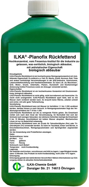Ilka Planofix RüCkfettend Industriereiniger Konzentrat Werkstattreiniger 1 Liter-image