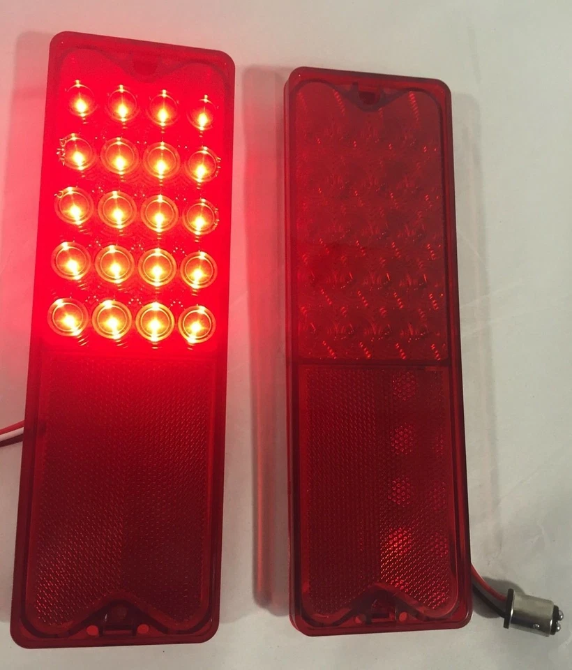 Par de luces traseras de freno LED para camioneta Chevrolet GMC Fleetside 1967-1972 Foto 3 de 4