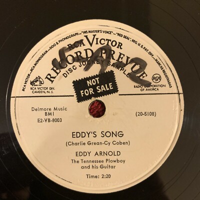 RCA VICTOR 20-5108 PROMO Eddy Arnold 78rpm 10'' Eddy's Song
