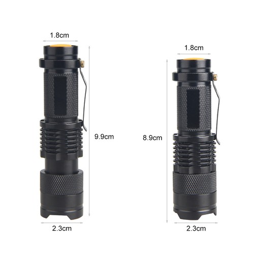 2Pack Mini Red Light LED Flashlight Zoomable 3Modes Astronomy Night Vision Torch - Picture 10 of 11