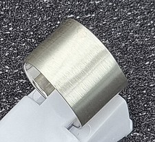 Sterling Silber 925 Ring Freundschaft 12 mm breit poliert/satiniert/eismattiert