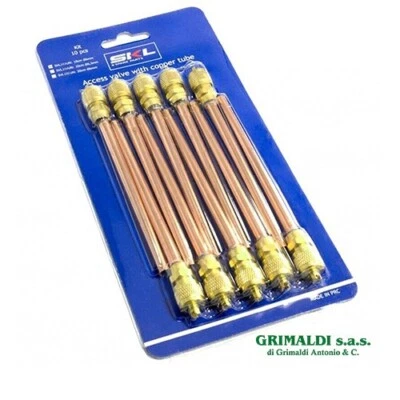 VALVOLINA VALVOLA CON TRONCHETTO RAME A SALDARE CARICA FREON FRIGORIFERO 10PZ