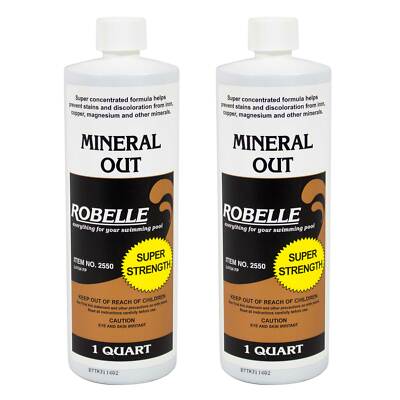 Robelle Mineral Out Swimming Pool Metal Remover - 2 Quarts